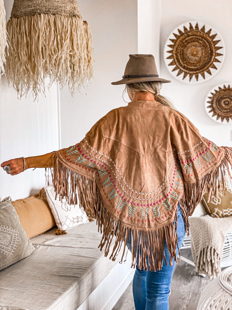 Earth Suede Poncho –